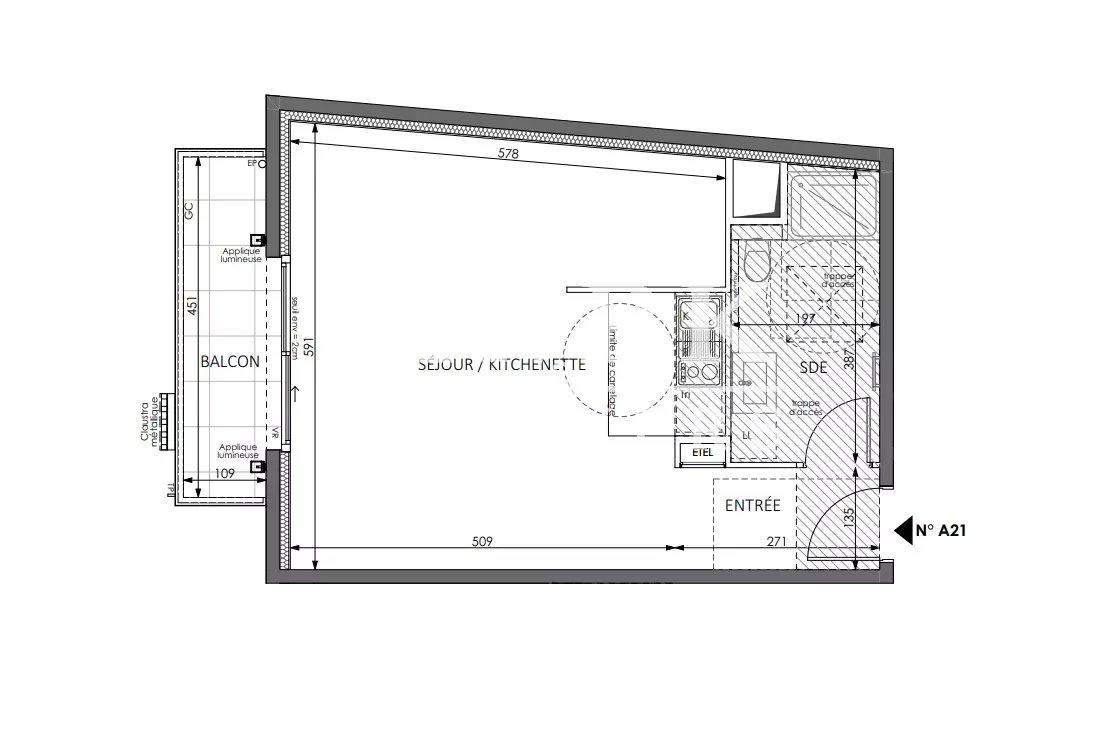 Beausoleil - Charmant studio dans une résidence neuve