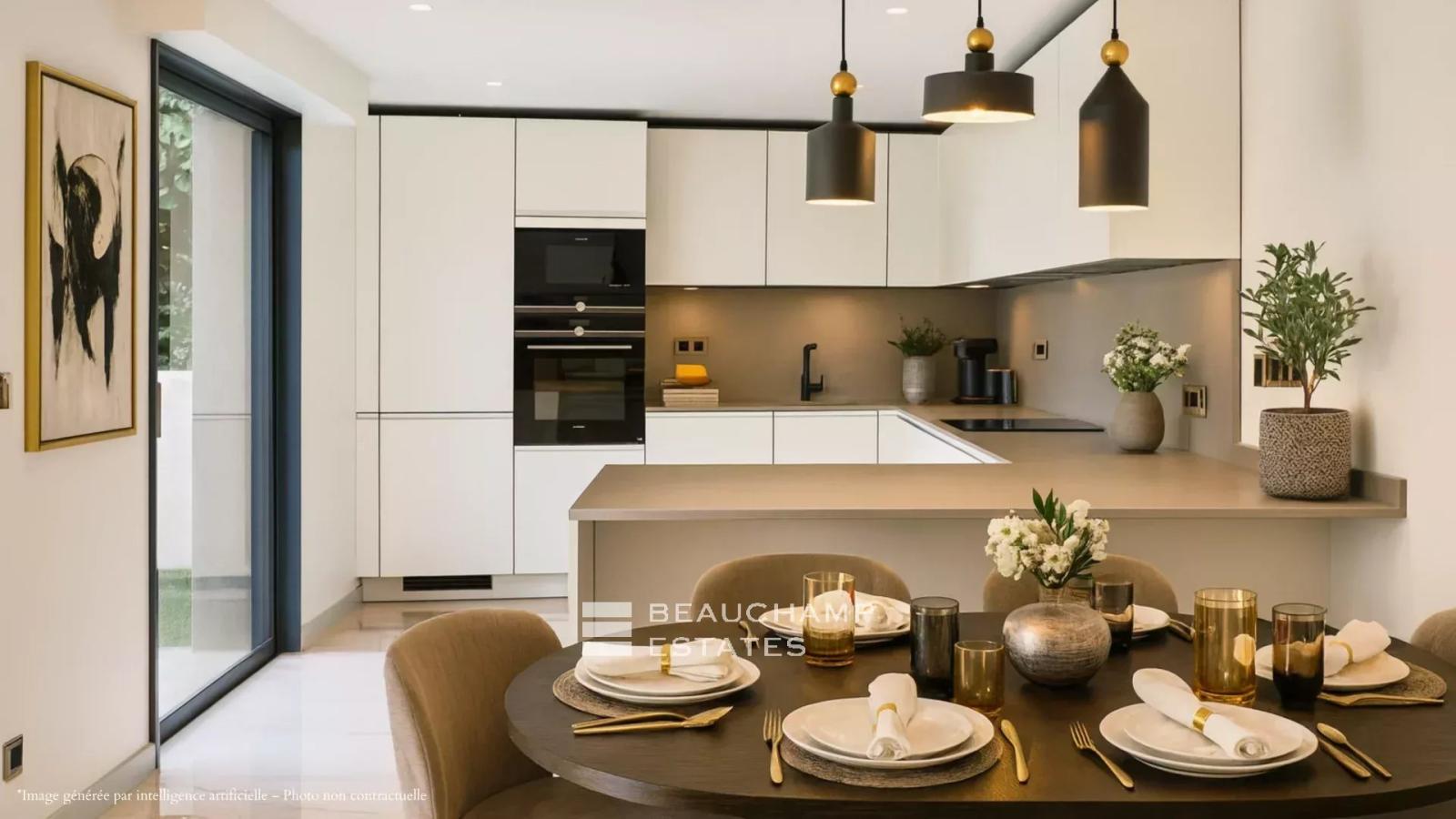 Appartement 4 chambres avec jardin et piscine privée