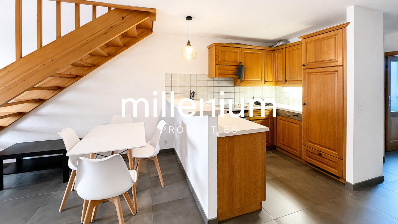 Charmant duplex meublé au cœur d’Aire-la-Ville