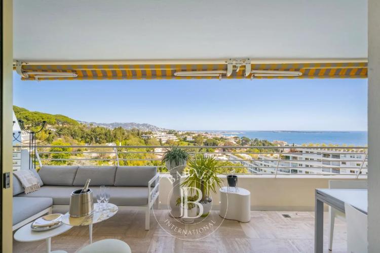 EXCLUSIVITÉ – CANNES BAS CROIX DES GARDES – VUE PANORAMIQUE MER – TERRASSE – 2 CHAMBRES