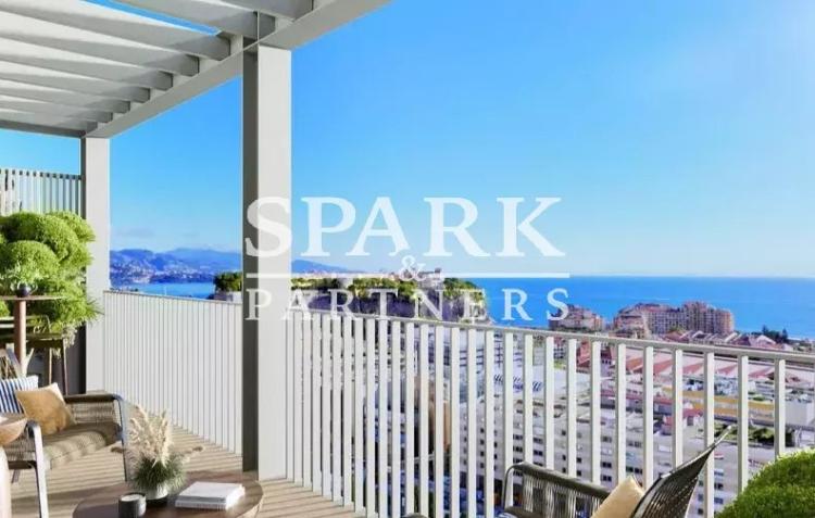 Cap d'Ail- frontière - Monaco - Appartement 2 pièces - vue mer