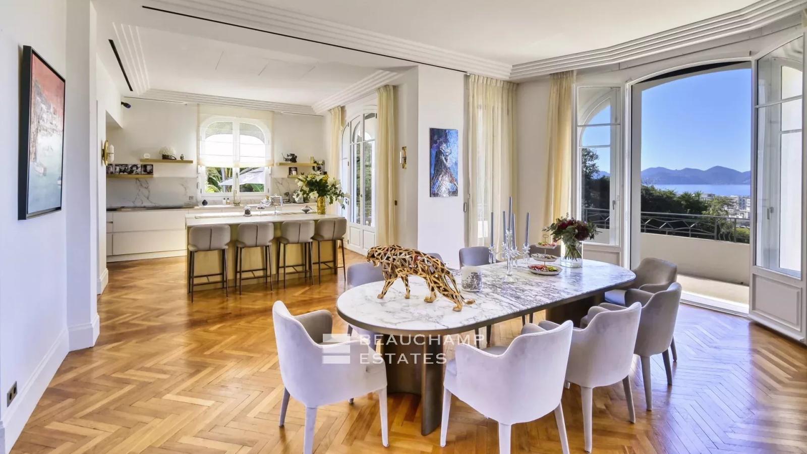Villa 5 chambres Belle Époque avec vue mer  - Cannes Basse Californie