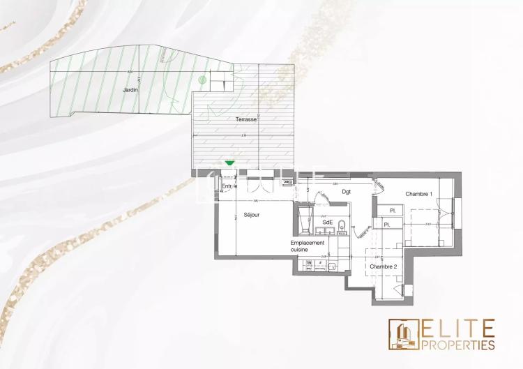 Mouans sartoux T3 - 51.50 m² habitable + 51.60 m² d'exterieur