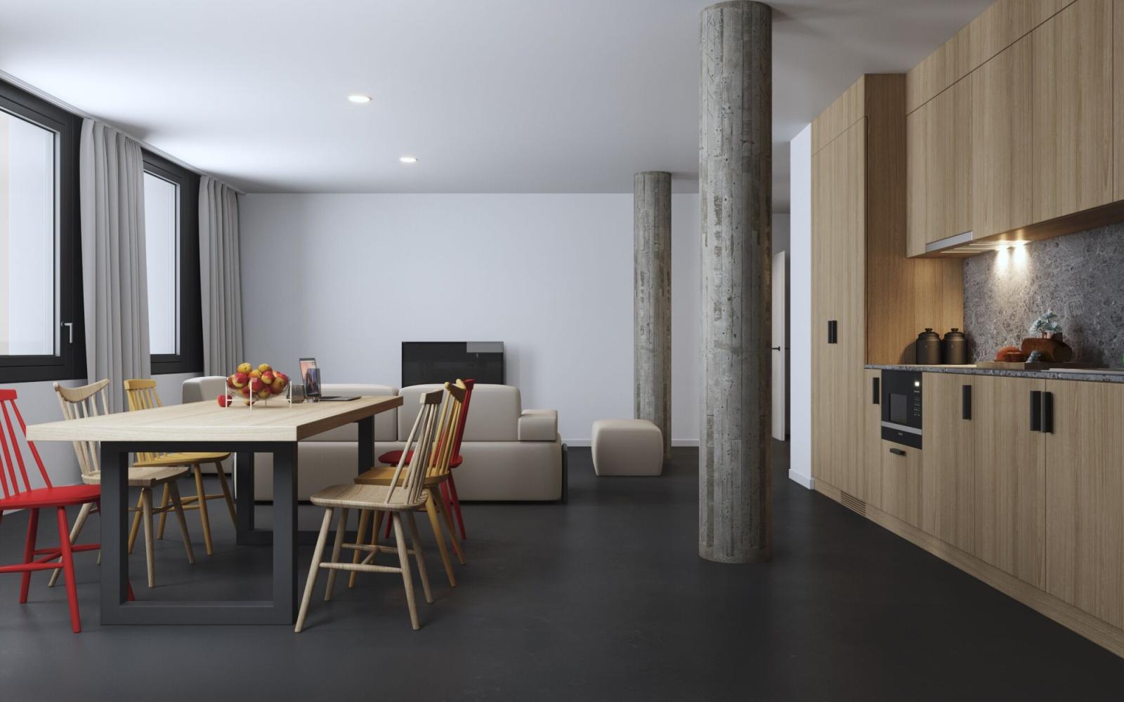 Chambre meublée en colocation dans un appartement de 101m2, 3 colocata