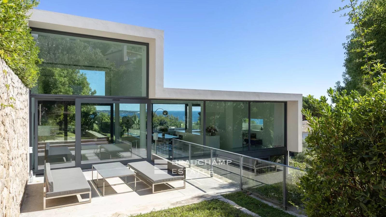 villa moderne avec vue mer panoramique - golfe juan