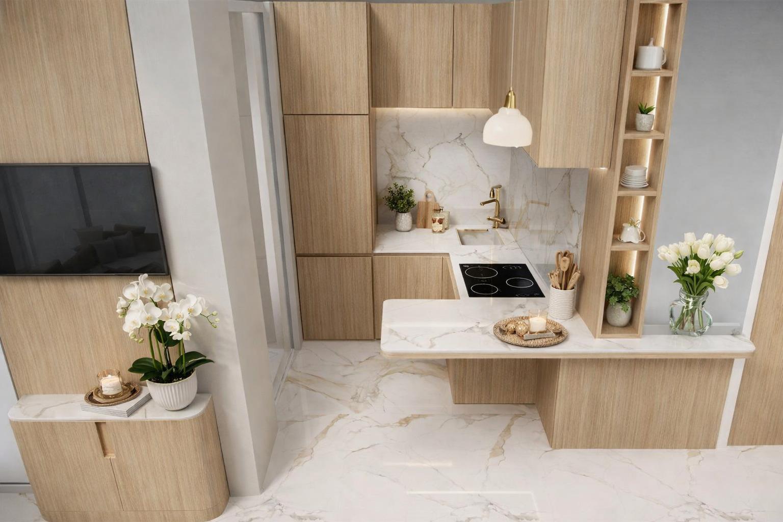 Riviera Palace – Studio rénové avec vue sur les montagnes