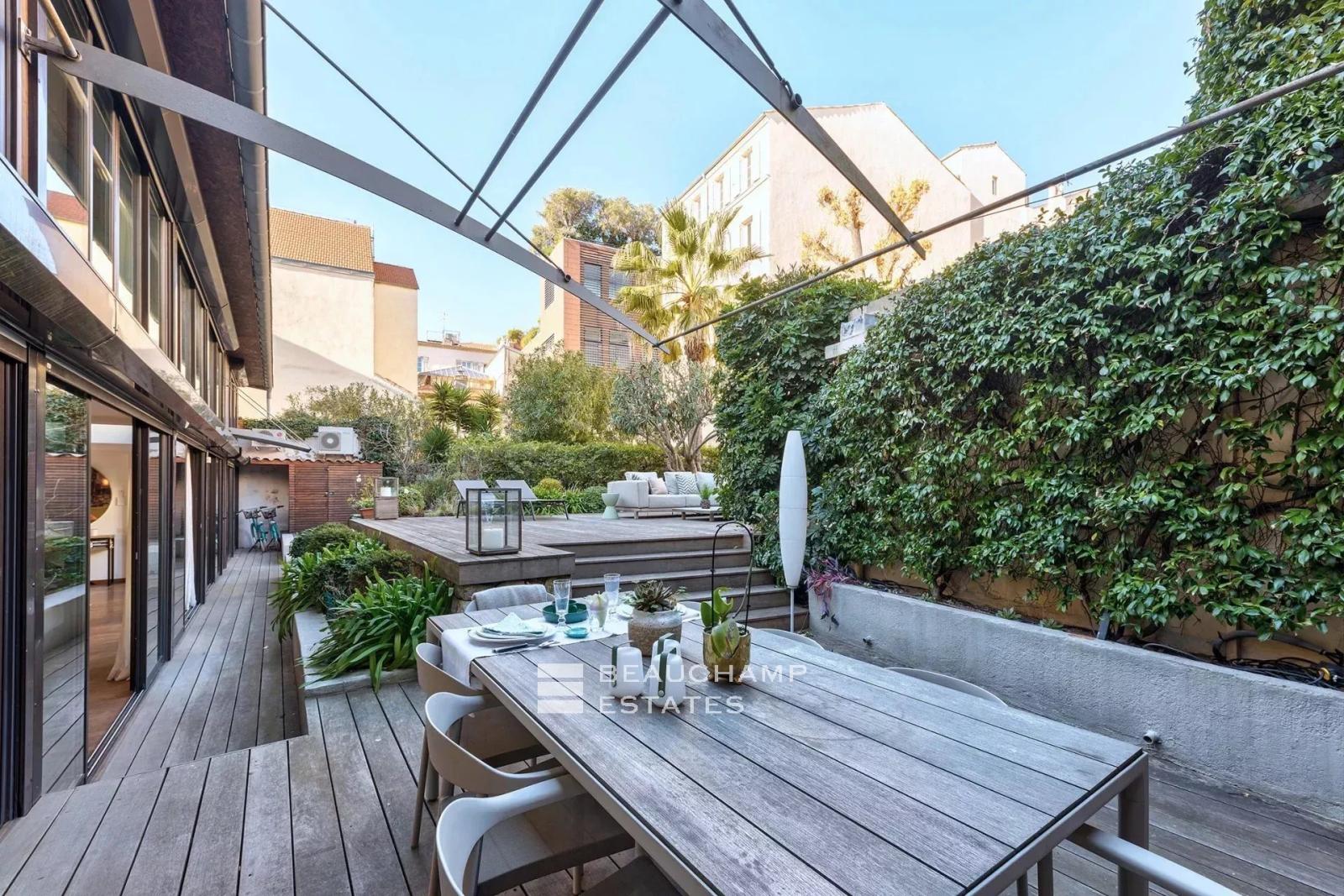 Duplex 4 chambres avec jardin - Cannes Centre