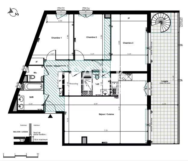 Eze bord de mer - Superbe penthouse de 4 pièces - Vue mer