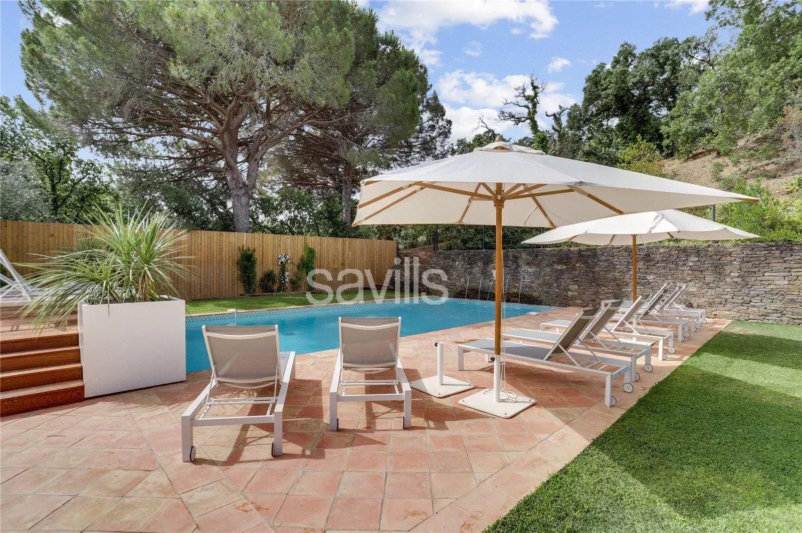 Propriété provencale au cœur de deux hectares de garrigues, proche de Pampelonne