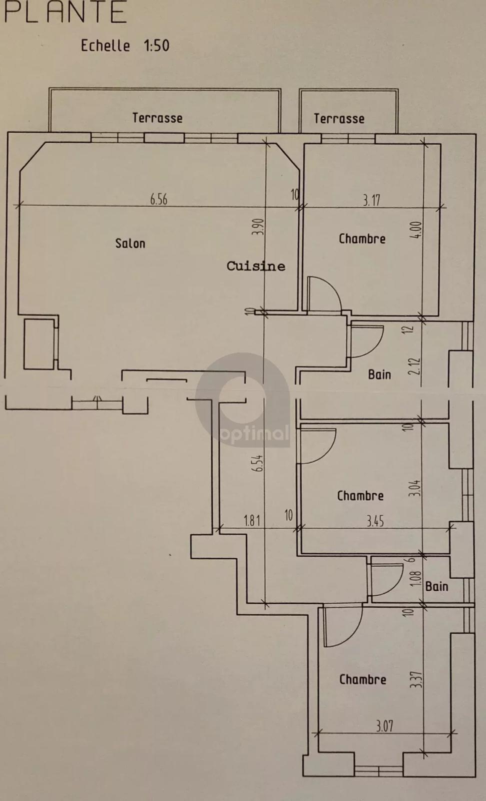 Menton - Appartement 4 Pièces avec deux balcons