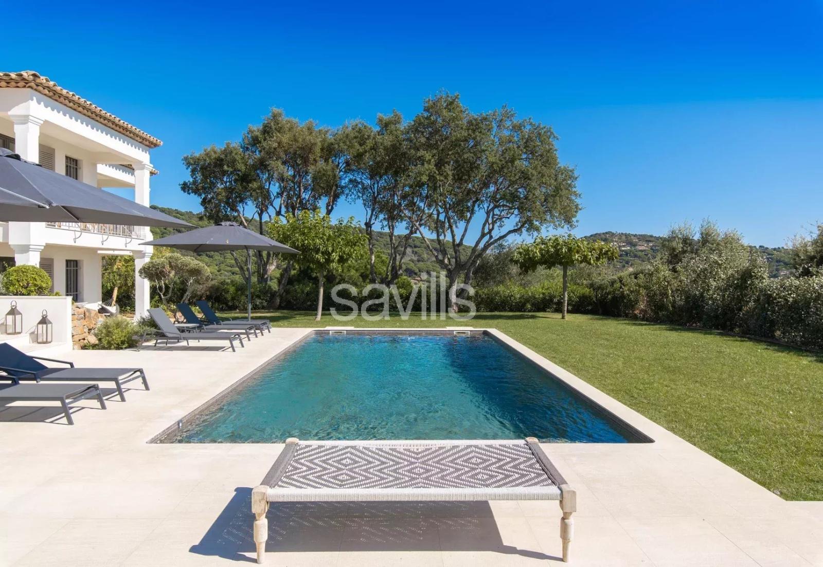 Villa huit personnes sur les hauteurs de Gigaro - piscine et vue mer
