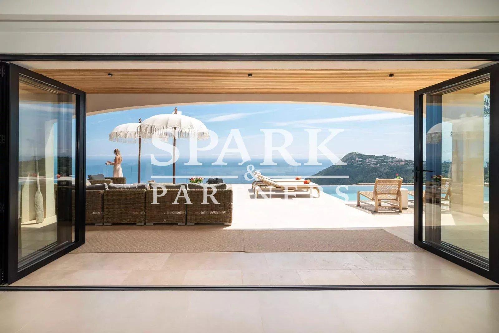 La Turbie - Villa dans un domaine privé avec vue panoramique sur la mer