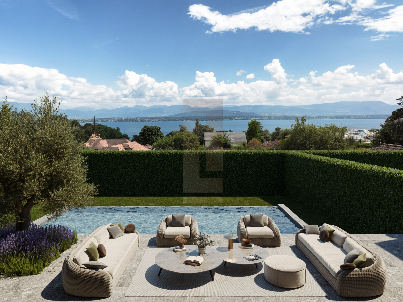 Villa d'exception à Crans avec vue panoramique sur le lac