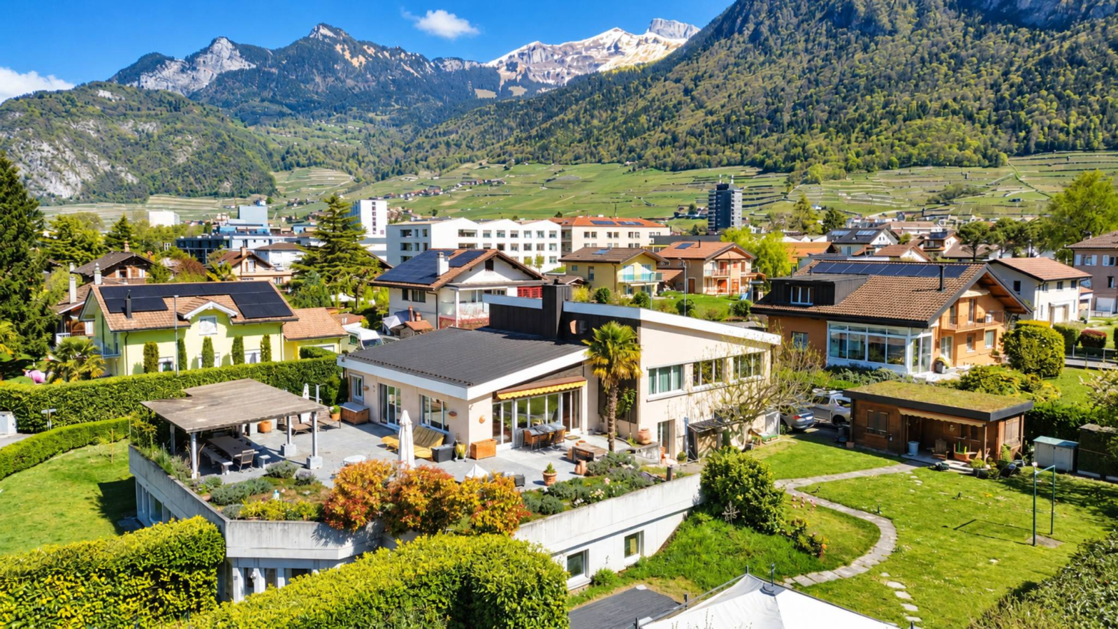 Belle et grande villa avec vue imprenable sur les Dents du Midi