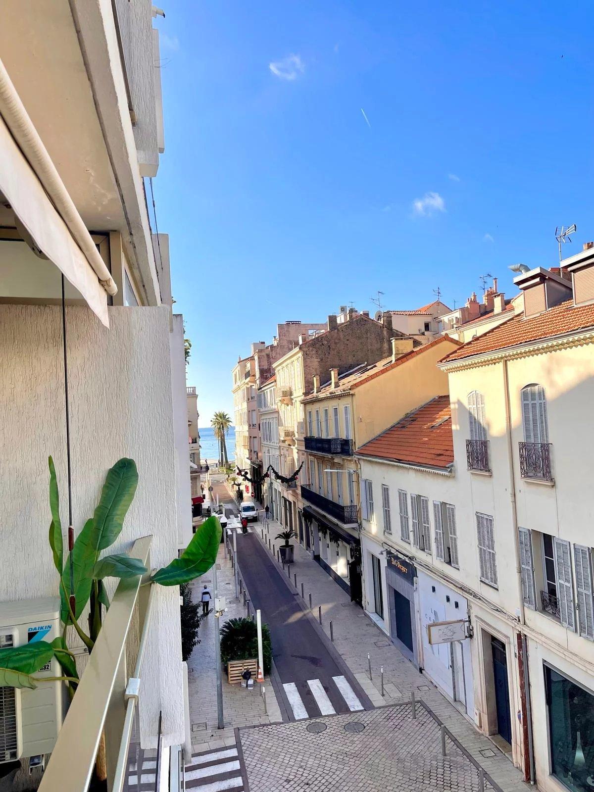 CANNES – CARRÉ D’OR - STUDIO AVEC TERRASSE ET APERÇU MER