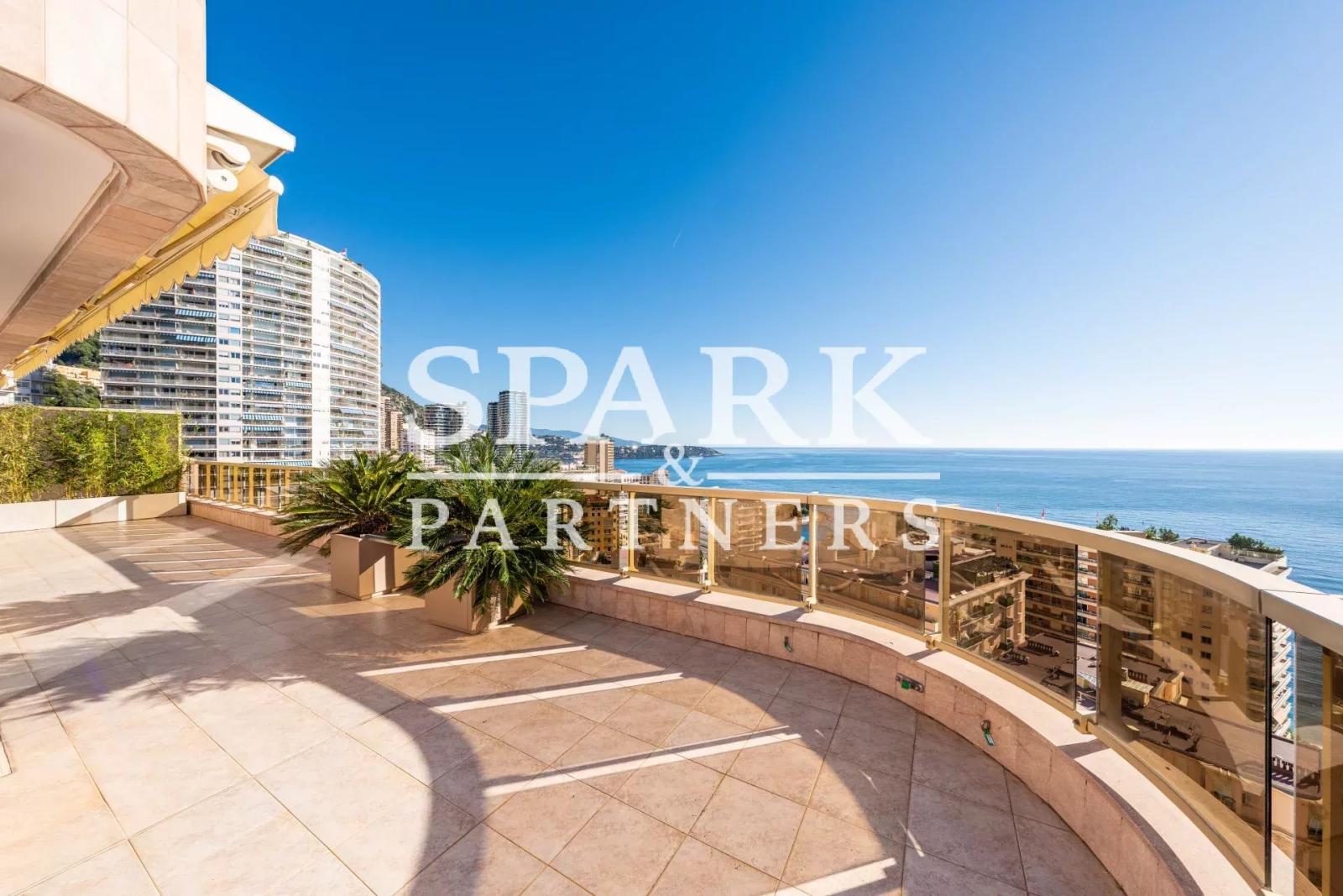 Monaco - La Rousse - Penthouse avec vue mer panoramique
