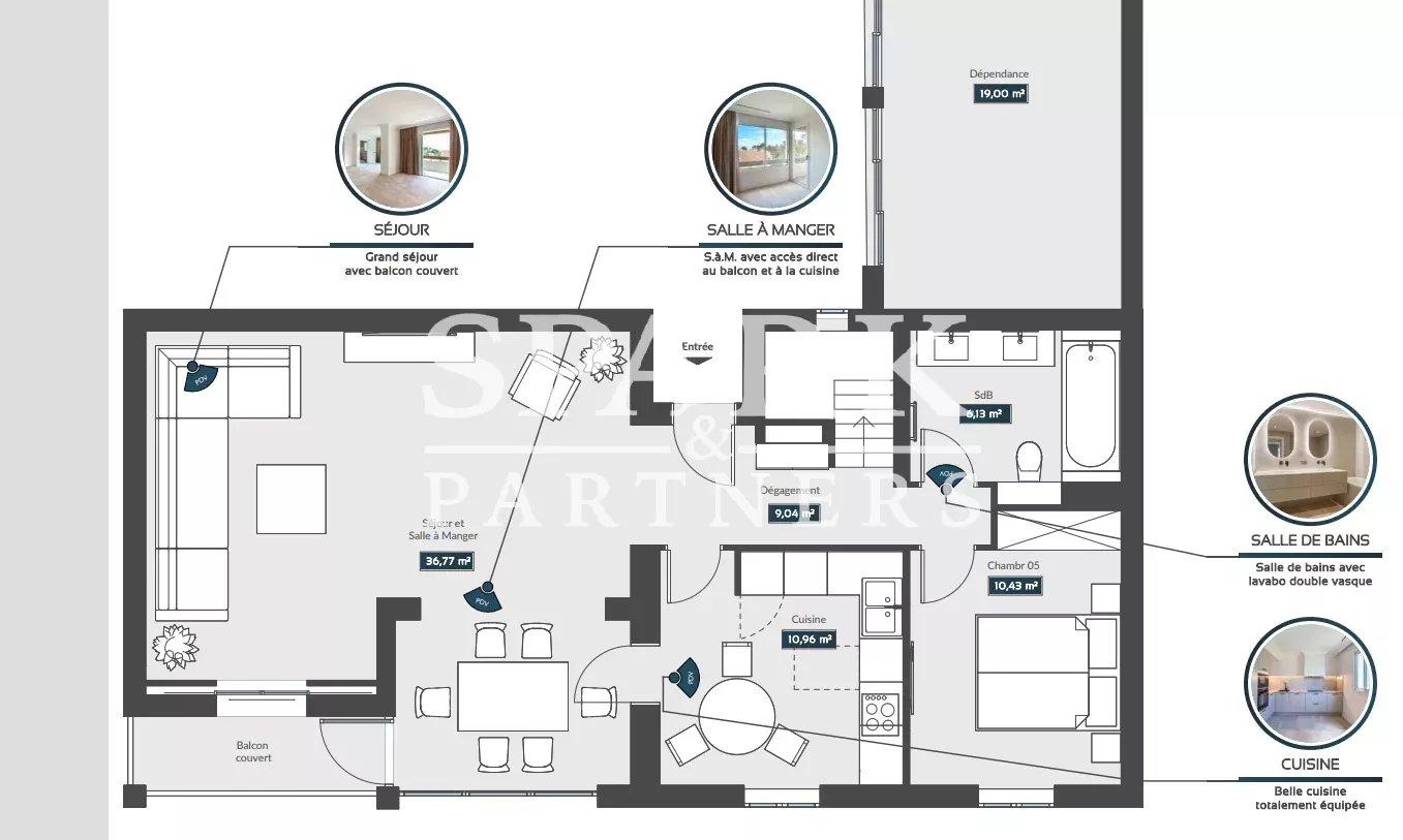Roquebrune Cap Martin - Maison individuelle dans un domaine privé