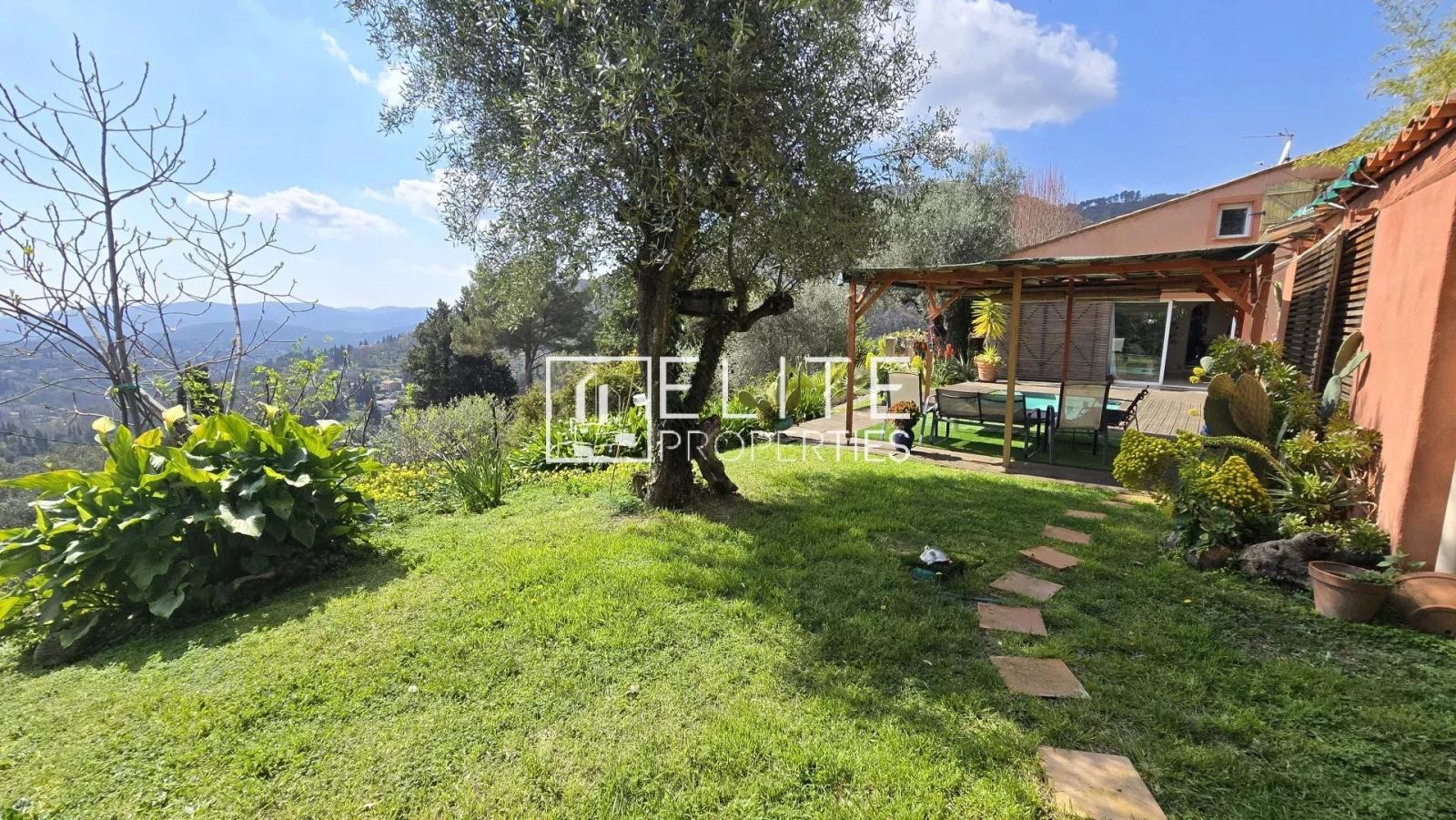 MAISON 5 PIÈCES DE 120 m² + PISCINE ET VUE MER PANORAMIQUE – GRASSE