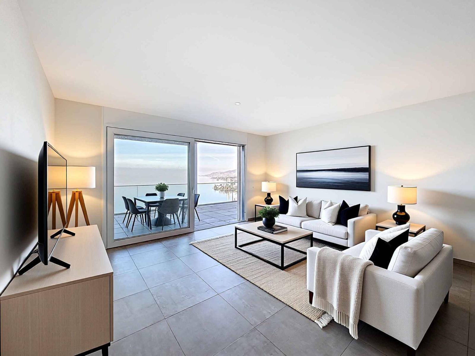 Magnifique attique avec vue panoramique sur le lac et les Alpes