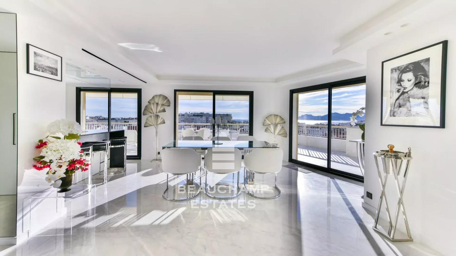 Penthouse 4 chambres en avec vue mer panoramique - Cannes Centre