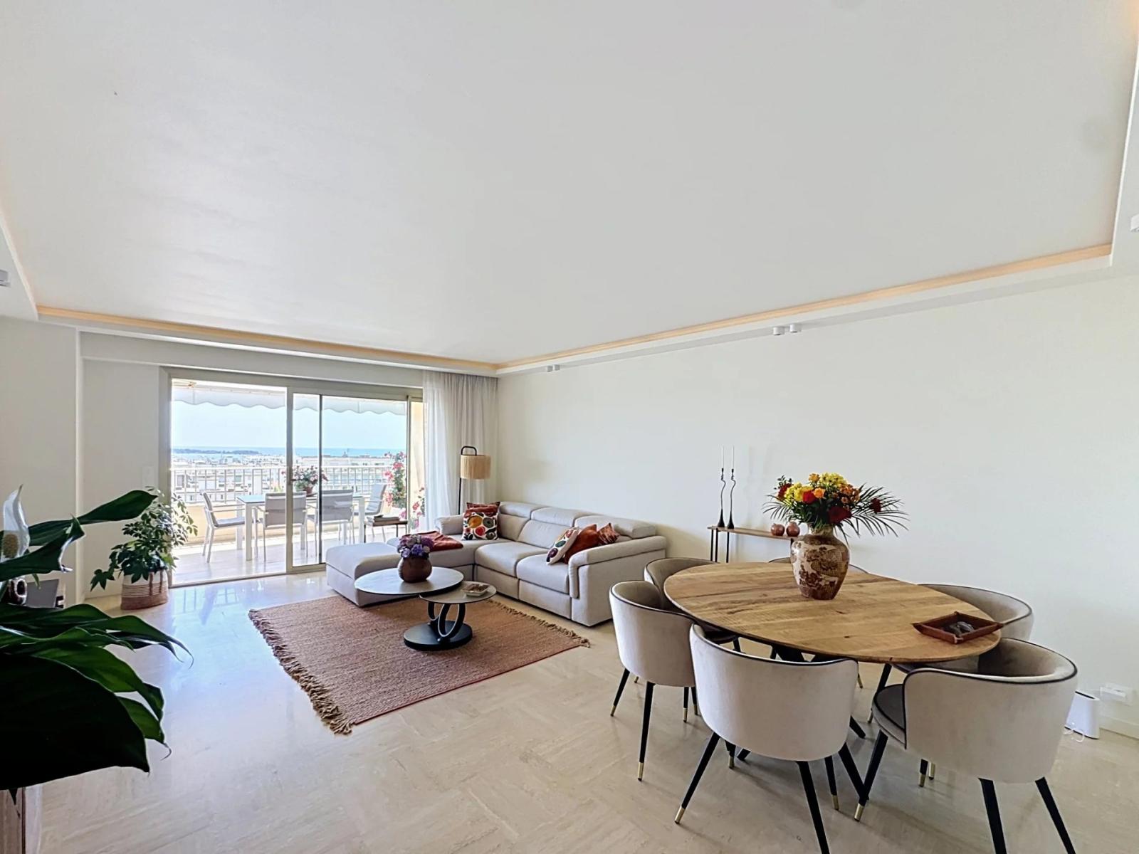 CANNES BASSE CALIFORNIE APPARTEMENT D'EXCEPTION 4 PIECES VUE MER