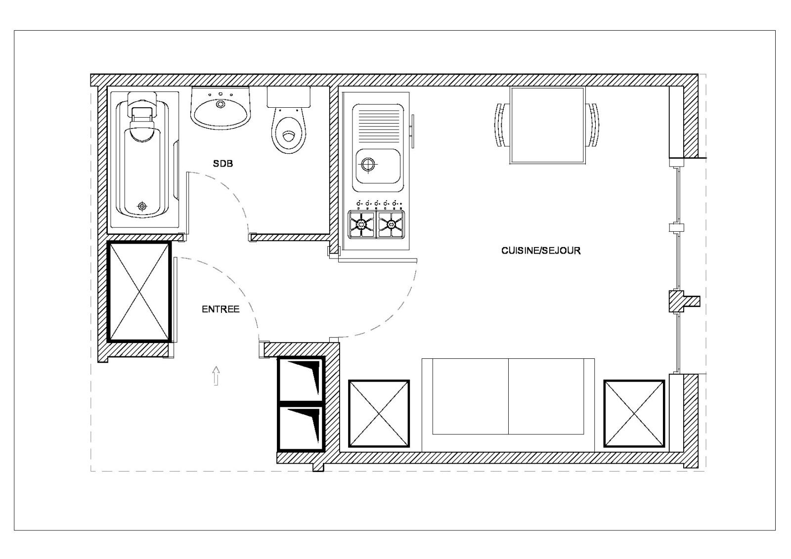 Studio à usage mixte à Carré d'Or