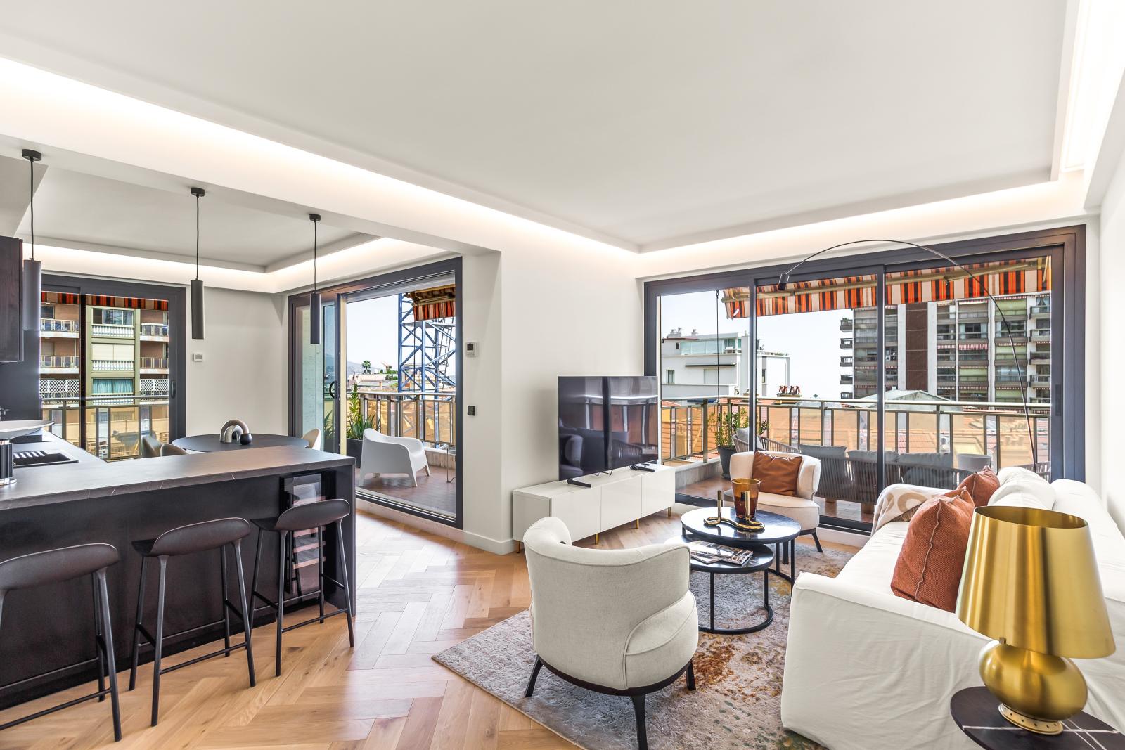 3 Pièces rénové avec terrasses et vue dégagée, à deux pas du Carré d’Or