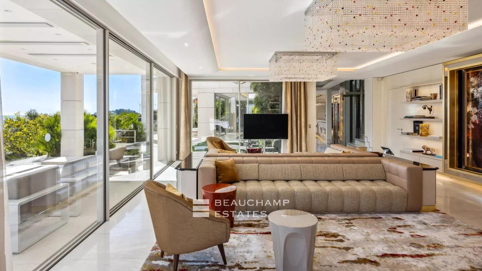 Villa contemporaine 5 chambres avec vue mer piscine chauffée et jacuzzi - Saint-Jean-Cap-Ferrat
