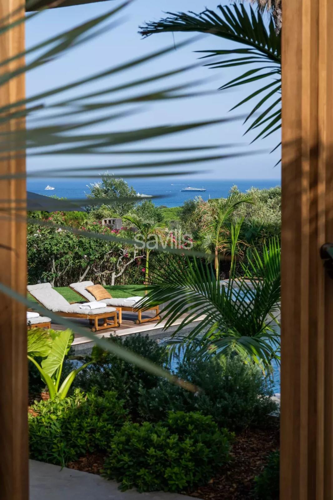 Propriété vue mer proche de la plage de Pampelonne