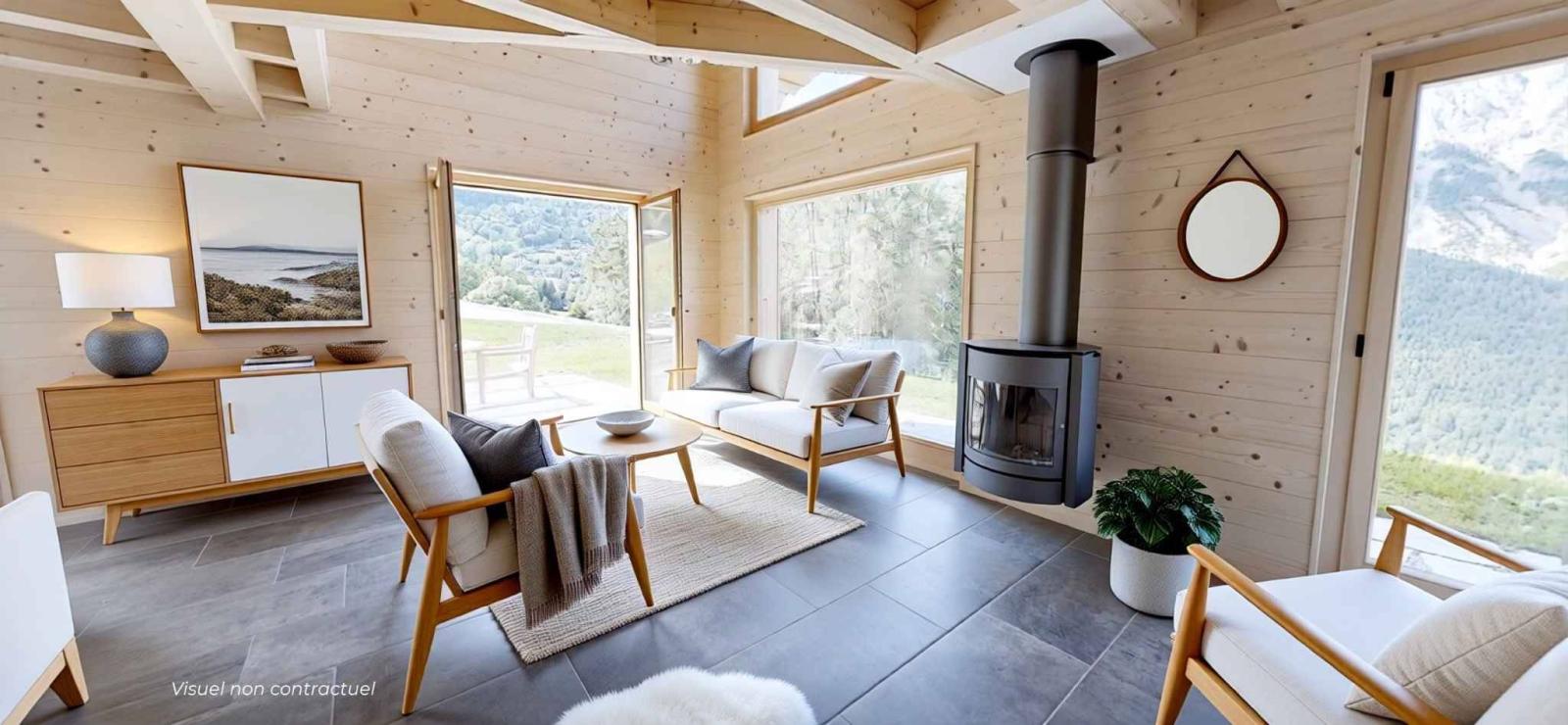 Projet - Chalet A neuf en bois de mélèze