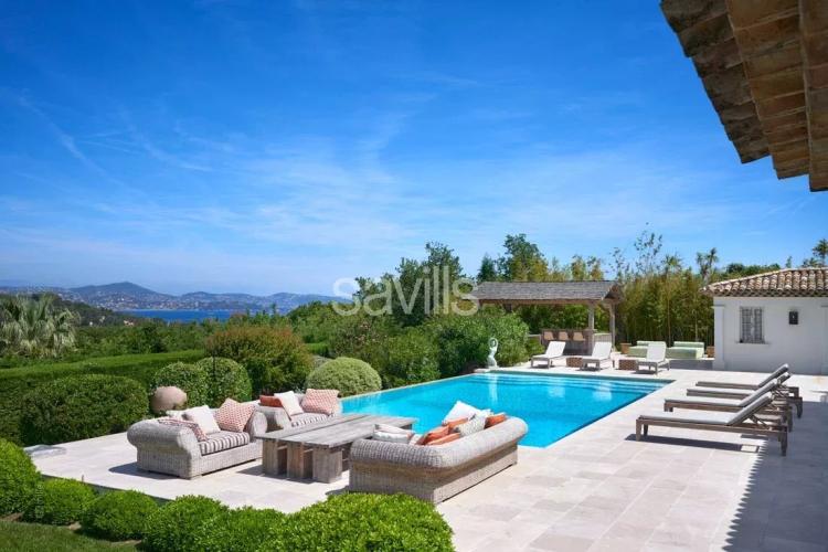 Saint-Tropez. Bastide de charme avec vue mer.