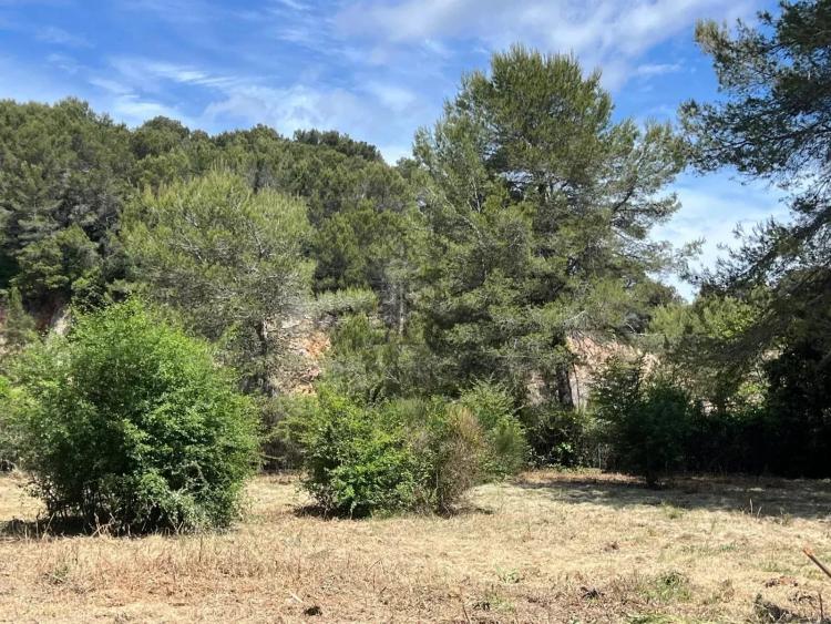 MOUGINS - AU CALME - TERRAIN CONSTRUCTIBLE AVEC PERMIS POUR 2 VILLAS