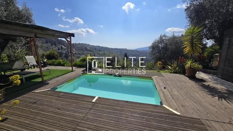 MAISON 5 PIÈCES DE 120 m² + PISCINE ET VUE MER PANORAMIQUE – GRASSE
