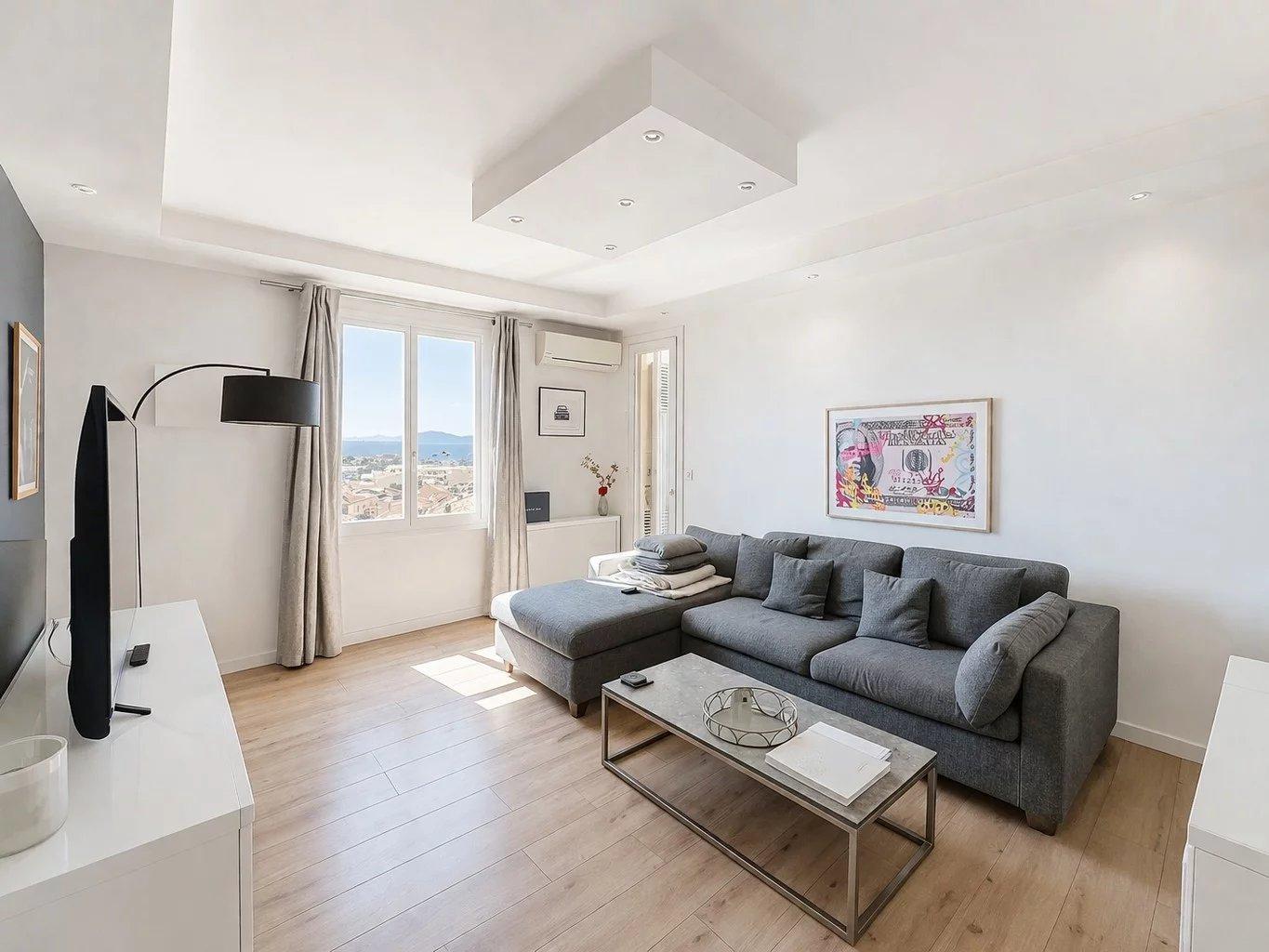 CANNET MAIRIE VUE MER TERRASSE