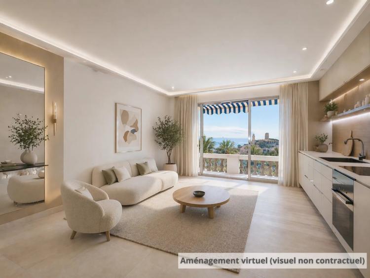 VUE MER EXCEPTIONNELLE, PLEIN SUD ET PARC - GRAND T2/3 - RÉSIDENCE CLASSÉE FIN XIXe