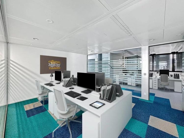 Bureaux spacieux à louer, emplacement stratégique proche de l'aéroport.