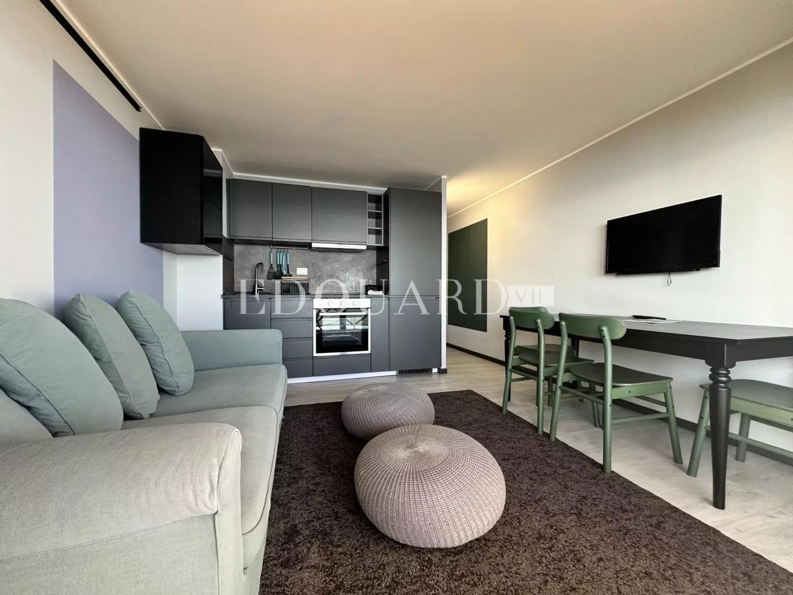 En exclusivité trois pièces avec balcon, splendide vue mer et garage, proche des écoles et du Parc Koaland