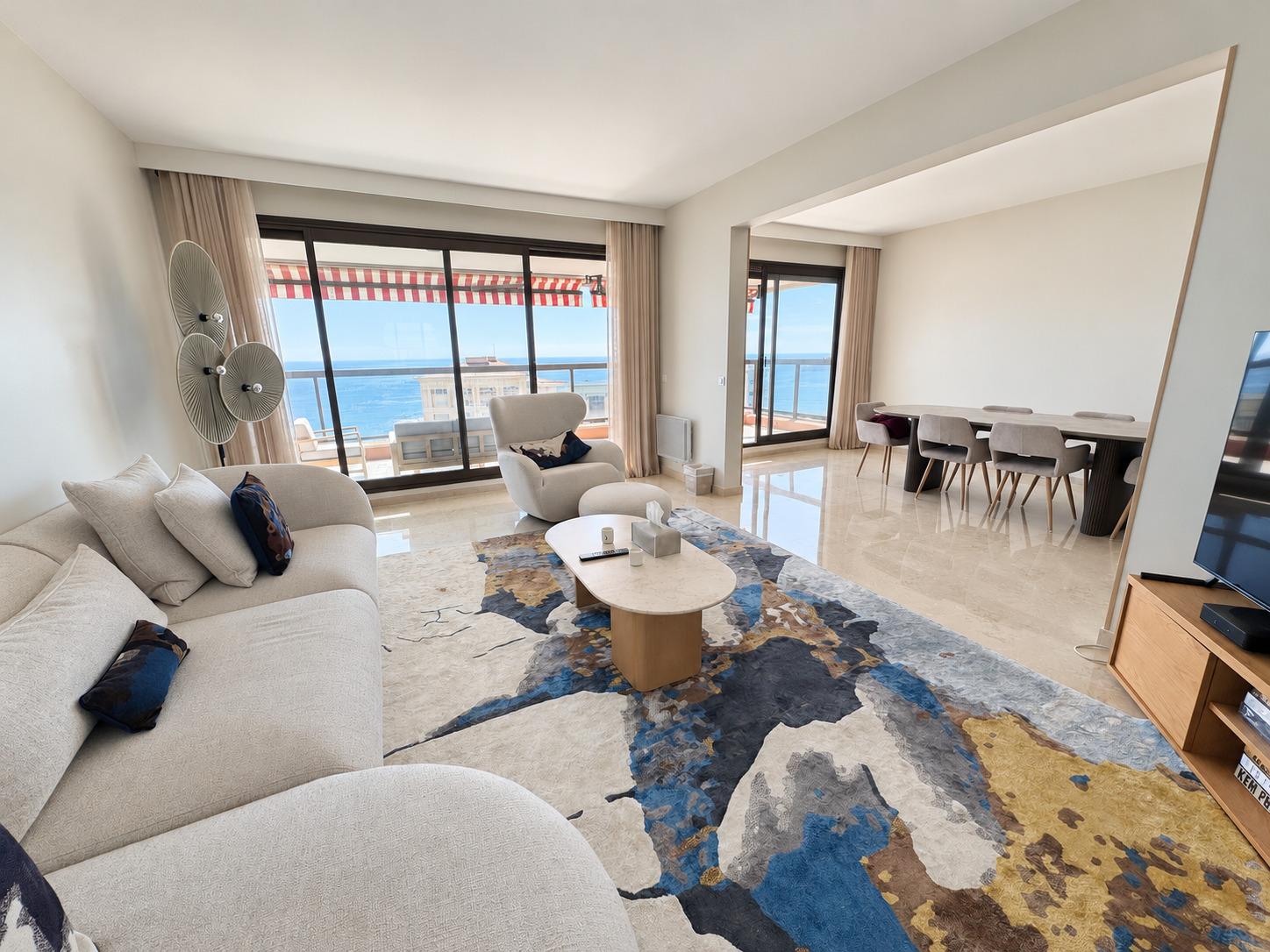 Monte Carlo Sun – Superbe 4 pièces avec vue mer panoramique