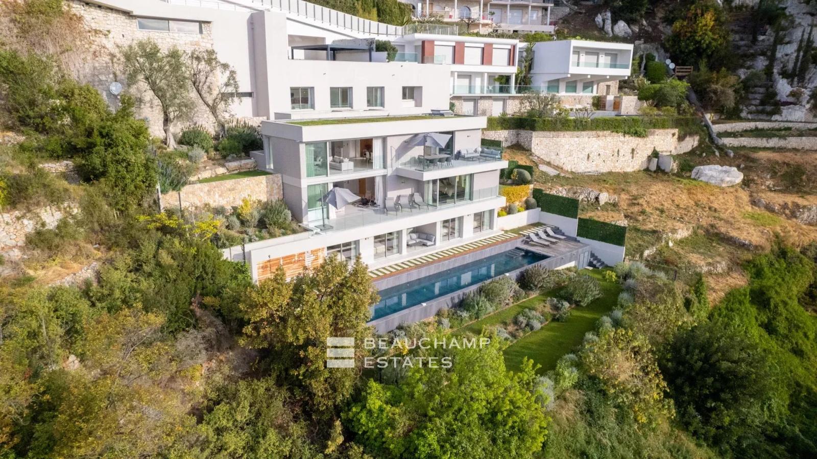 Villa contemporaine 5 chambres avec vue mer panoramique - Villefranche-sur-mer