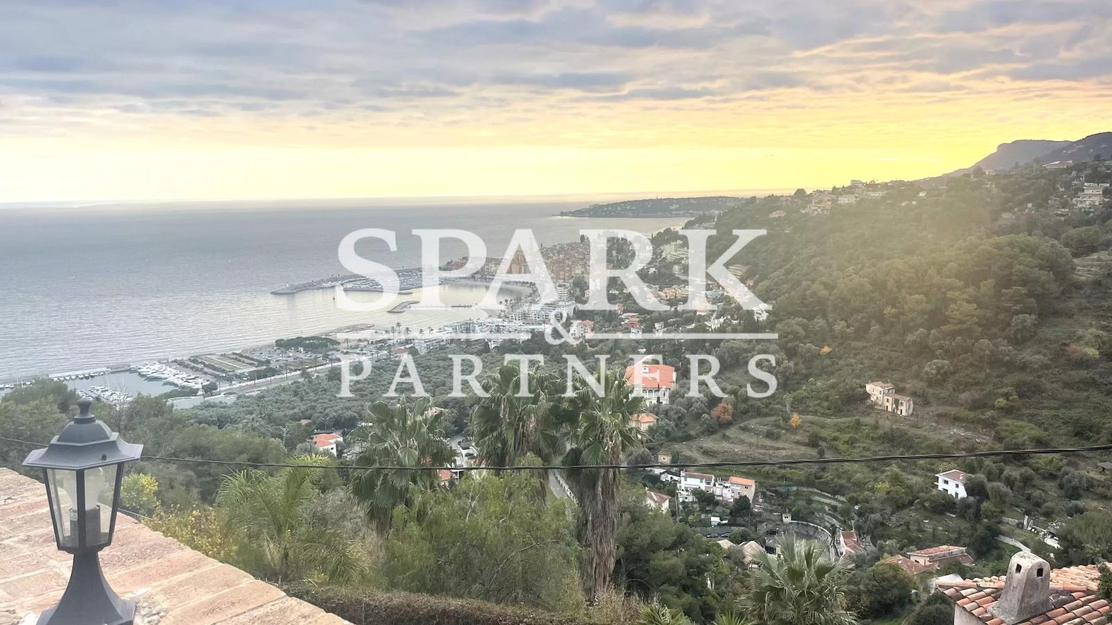 Menton Garavan - Maison location - Vue panoramique mer