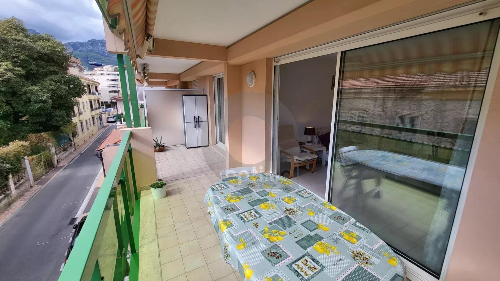 Menton Bas-Borrigo  -  grand 2 Pièces avec terrasse, garage et cave.