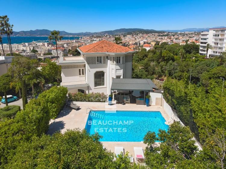 Villa 7 chambres Belle Époque avec vue mer - Cannes Basse Californie