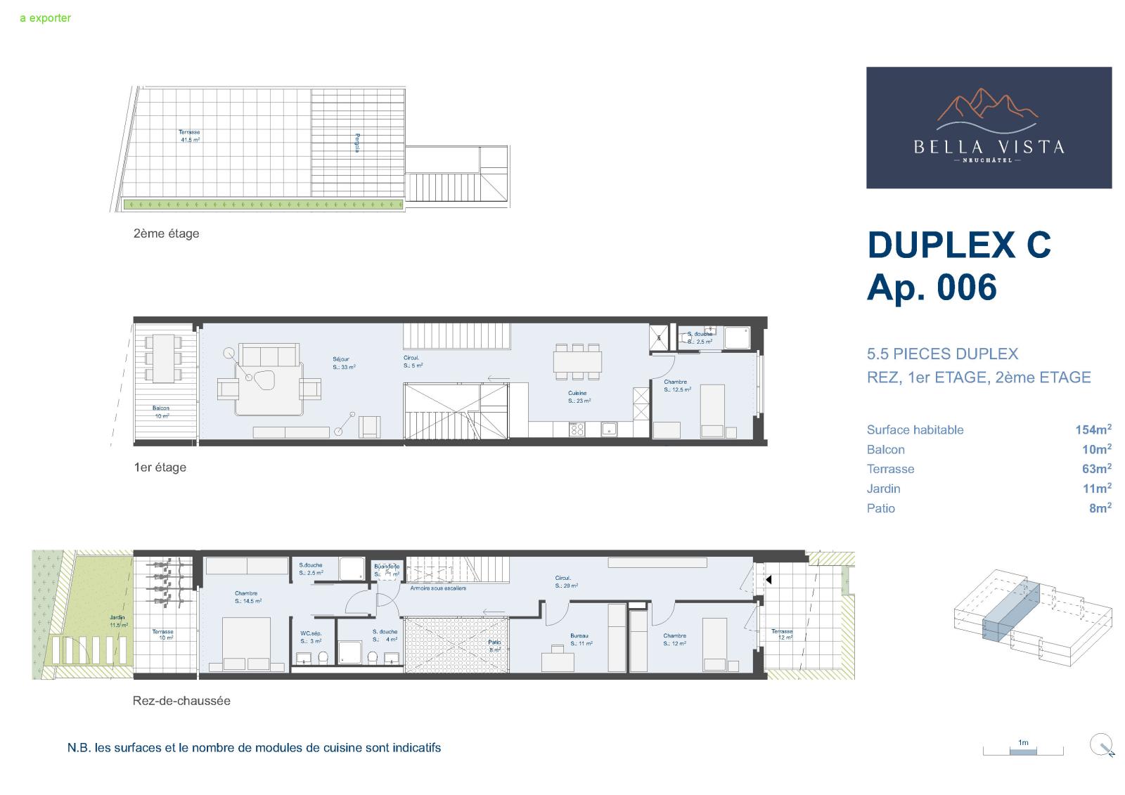 Immeuble 7C - Lot C.007- 5,5 pièces