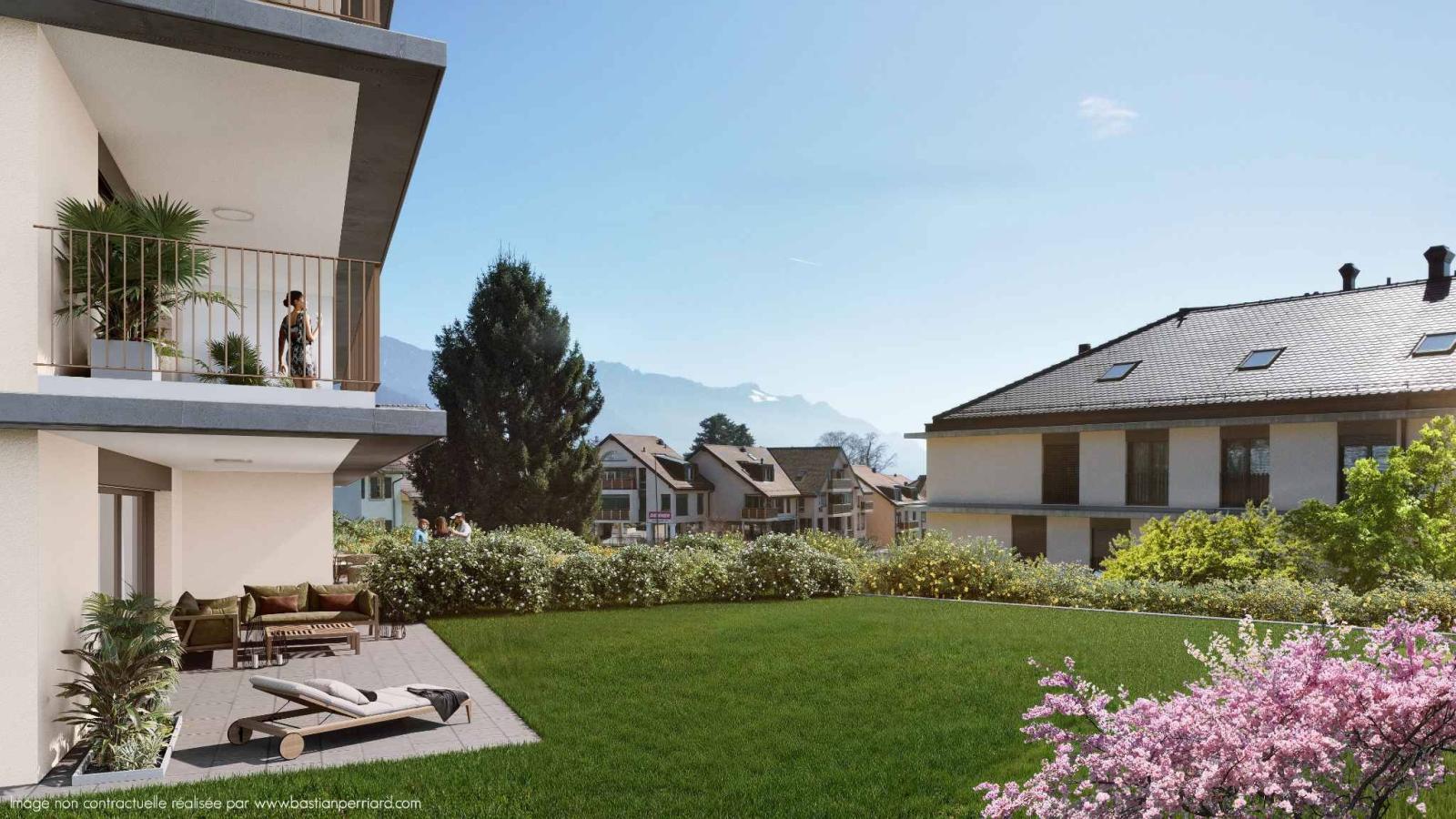 Nouveau : Appartement neuf de 4,5 pièces situé au rez-de-chaussée