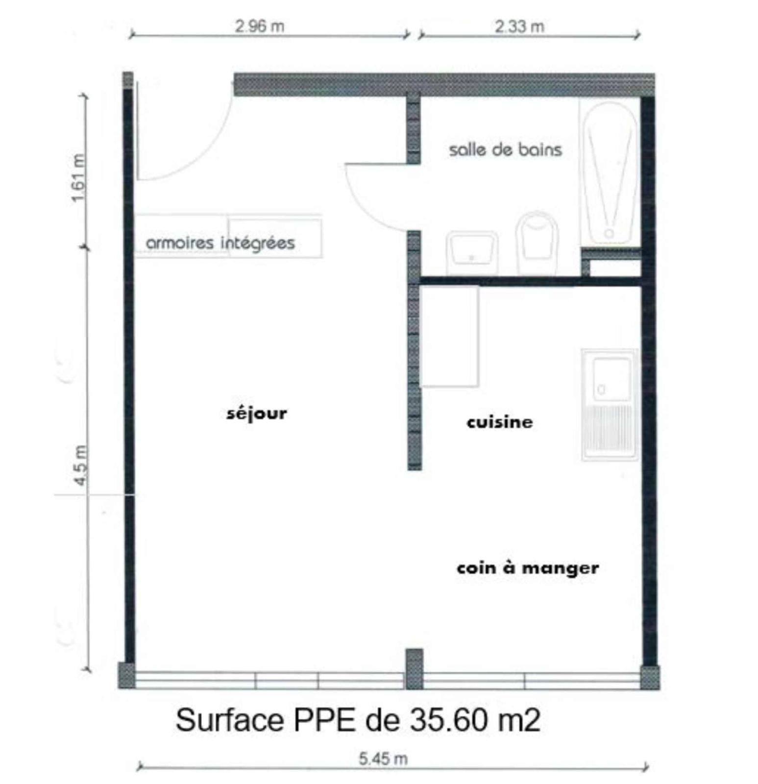 EN EXCLUSIVITE - Agréable 2 pièces au cœur du village