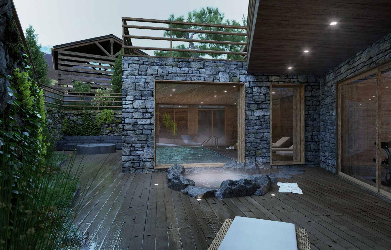 MAGNIFIQUE ET LUXUEUX CHALET A CONSTRUIRE - SKI IN/OUT