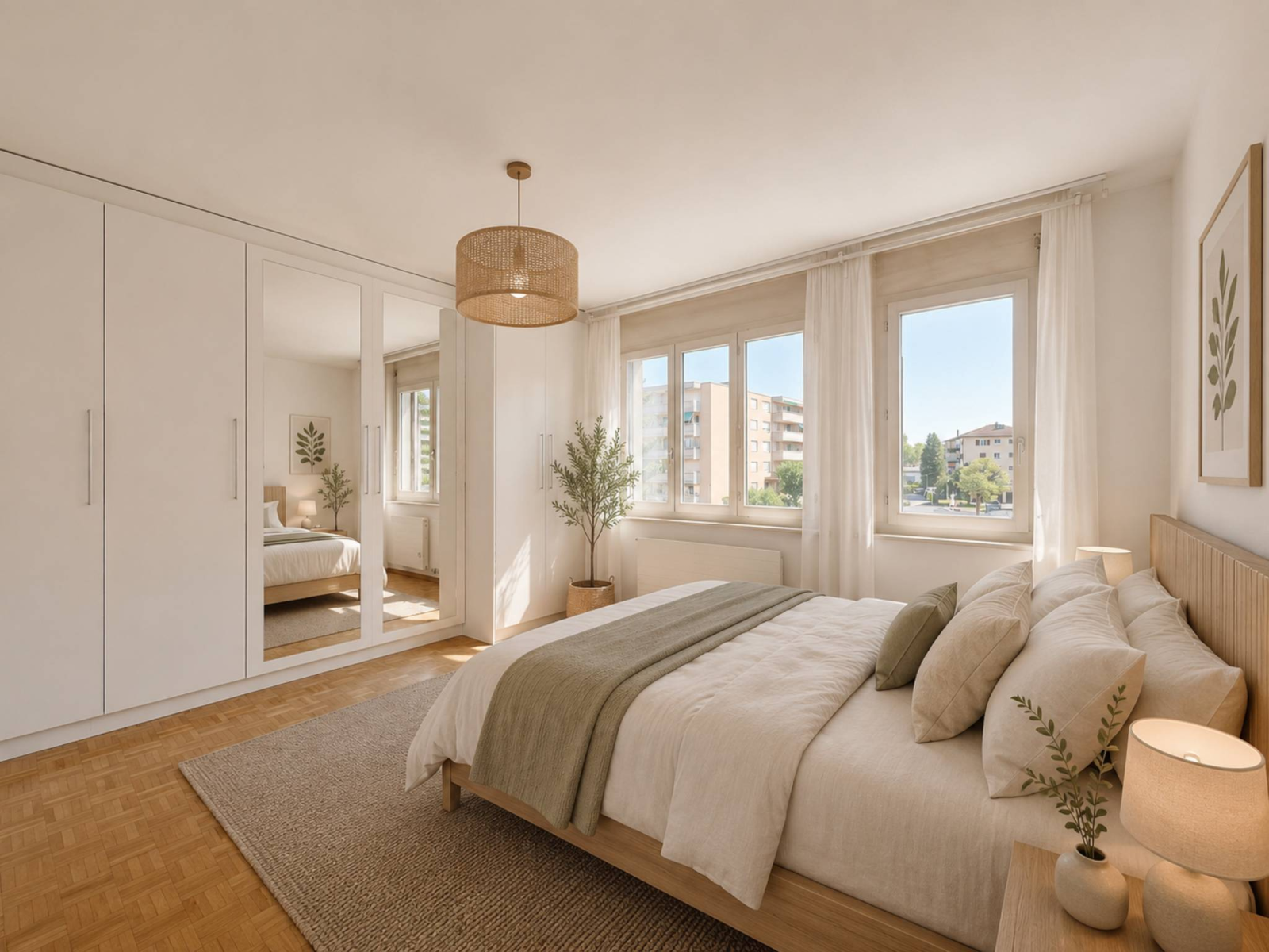 Élégant appartement familial de 4.5 pièces avec cheminée et loggia