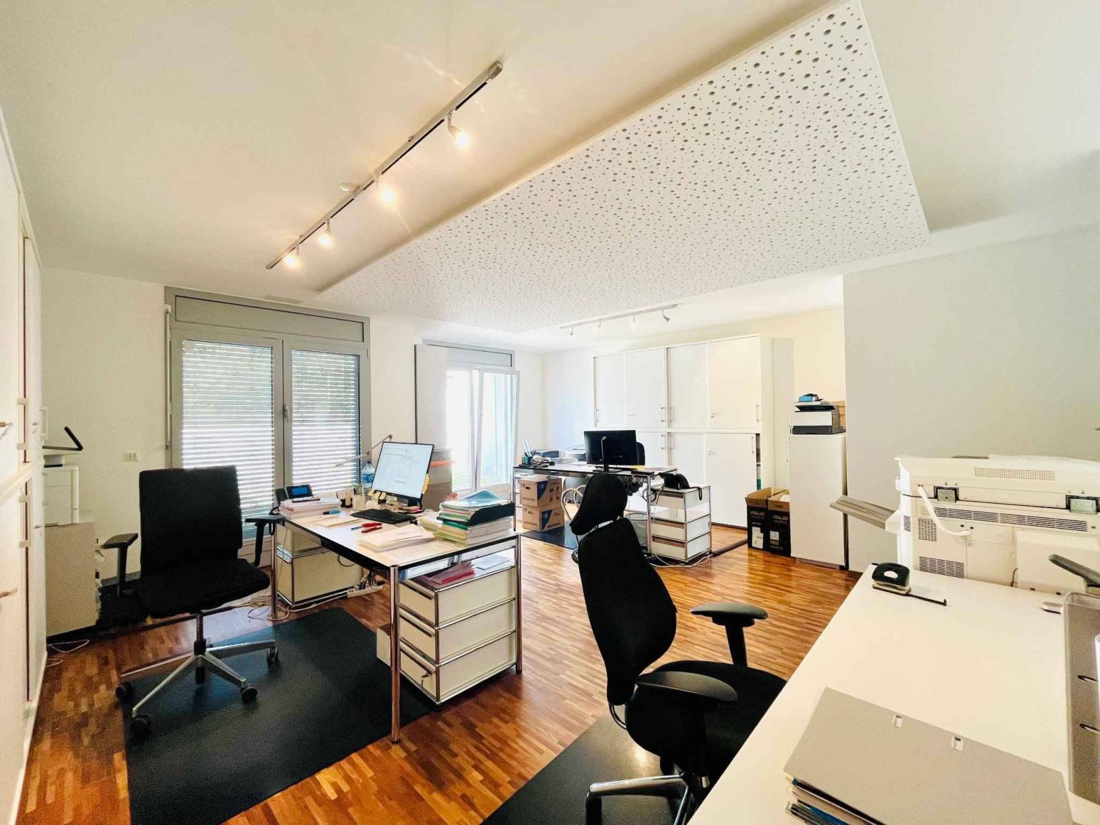 Bureaux traversants de 90 m² avec vue sur le Lac Léman et spacieuse terrasse