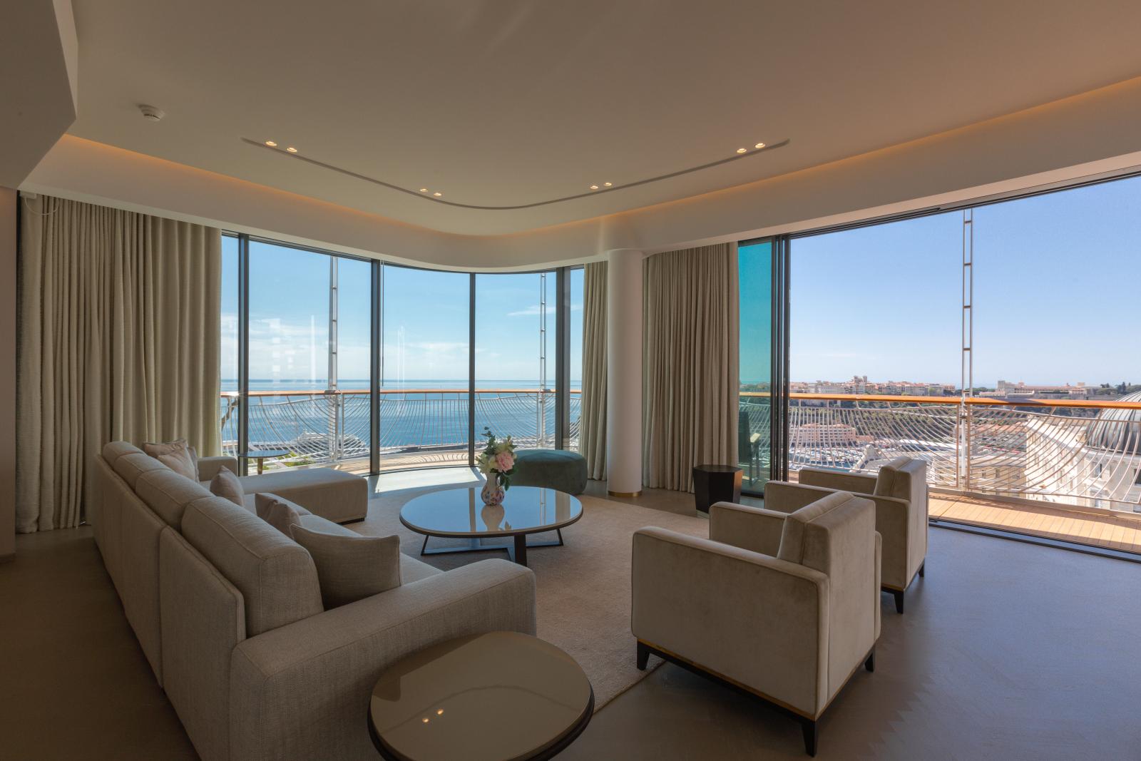Duplex 6-pièces meublé dans la plus prestigieuse résidence de Monaco, le One Monte-Carlo