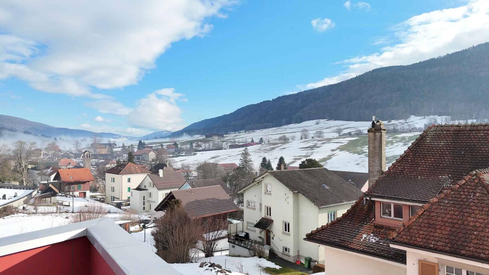 Élégant attique contemporain avec grande terrasse 